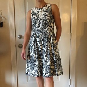 Navy floral dress